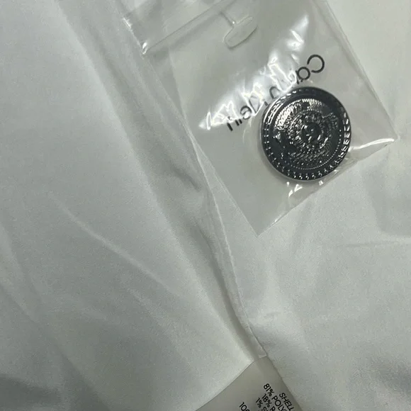 Calvin Klein Women's X-Fit Cropped Open Front Blazer Jacket Size 8 White NWOT - Picture 8 of 8